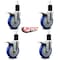 Service Caster 5'' Blue Poly Swivel 1-3/4'' Expanding Stem Caster Set Total Lock Brake, 4PK SCC-EXTTL20S514-PPUB-BLUE-134-4 - alternate 2